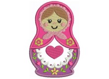 Stickmuster Matroschka Appli